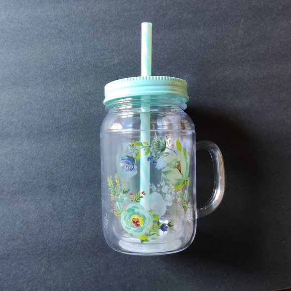 The Pioneer Woman Other - Pioneer Woman Teal Delaney Acrylic Mason Jar 16oz